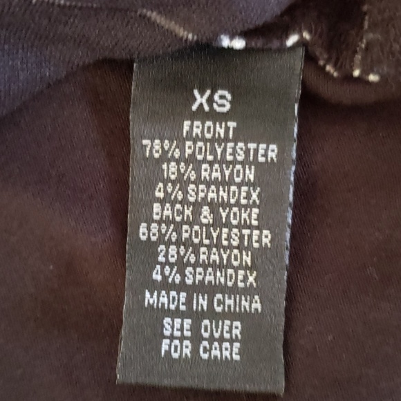 Striped Tee AB Studio Ruffle Top Stripes Black and White Ruffles - Picture 7 of 9